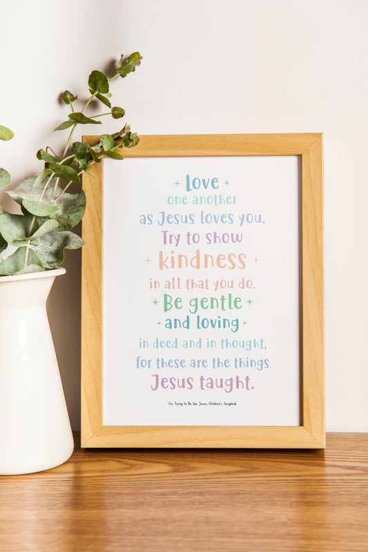 'I'm trying to be like Jesus' print